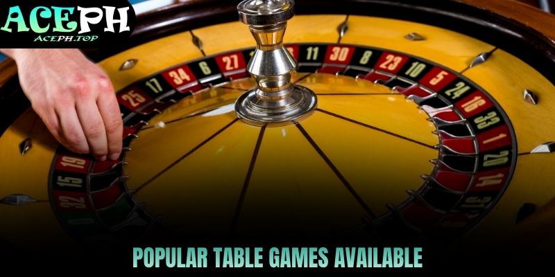 popular table games available